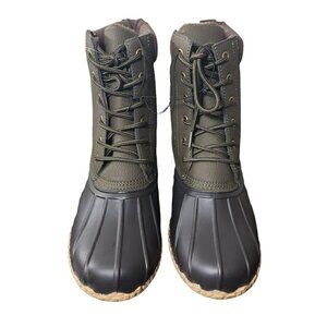Weatherproof Vintage Mens Olive Green Adam II Lace Up Ankle Duck Boots Size 8 M